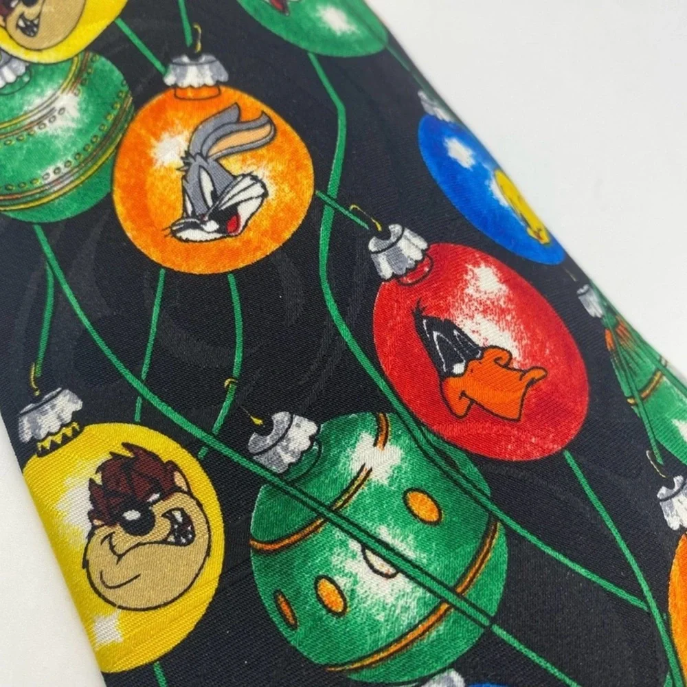 Looney Tunes Vintage Christmas Decorations Necktie 1995